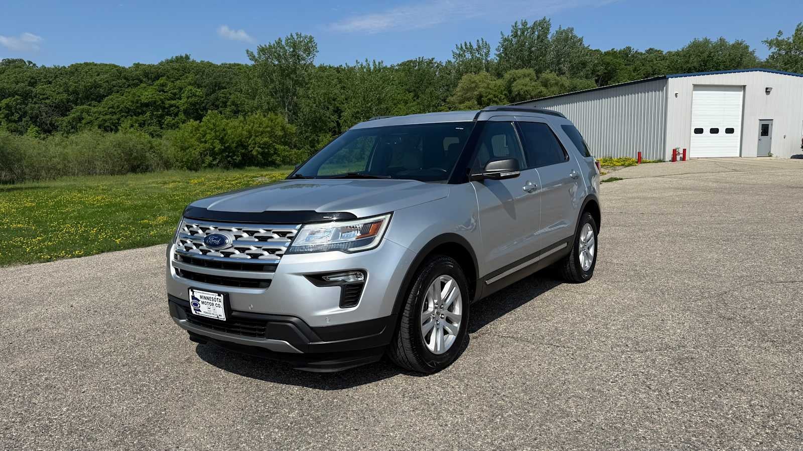 2019 Ford Explorer XLT in Silver — front three-quarter view