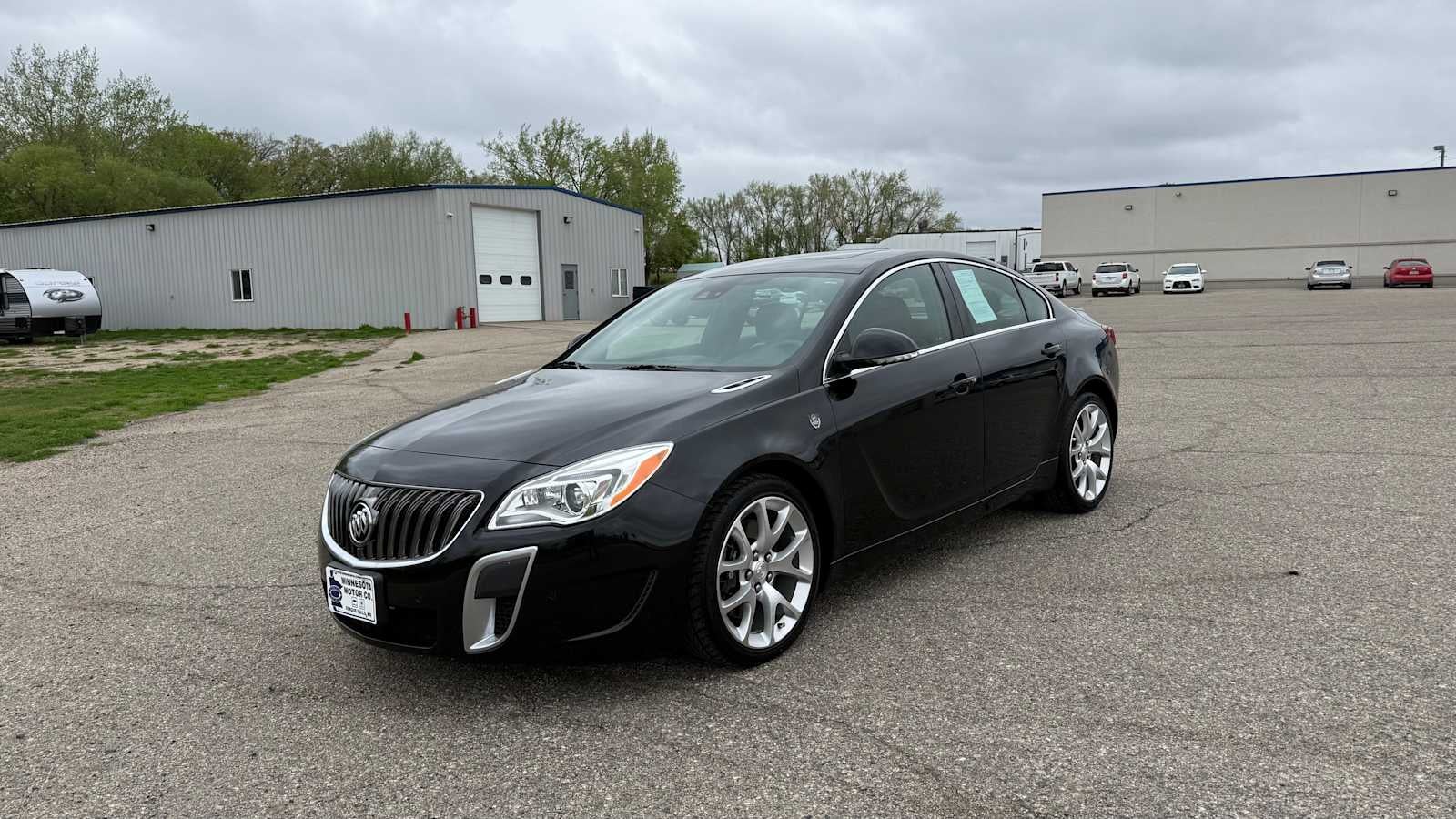 2016 Buick Regal GS in Ebony Twilight Metallic — front three-quarter view